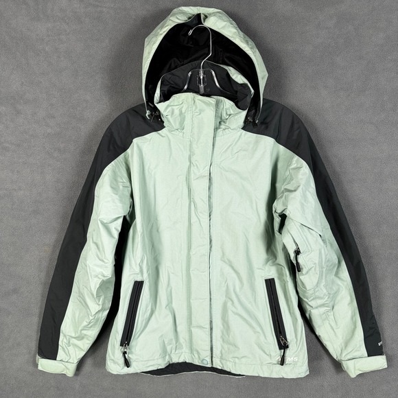 Eastern Mountain Sports Jacket Women's XS Mint Green Hooded System III Rain EMS - Picture 1 of 12